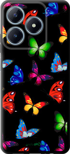 TPU чехол Барвисті метелики для Realme C63 4G - 4761b-3745 изображение 