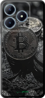 TPU чехол Black Bitcoin для Realme C63 4G - 6090b-3745 изображение 