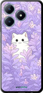 TPU чехол Котик в цветах для Realme C63 4G - 6390b-3745 изображение 