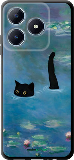 TPU чехол С изображением кота и водяной лилии Monet для Realme C63 4G - 6519b-3745 изображение 