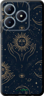 TPU чехол Celestial Harmony: Sun & Moon Gold Mystic Pattern для Realme C63 4G - 6778b-3745 изображение 