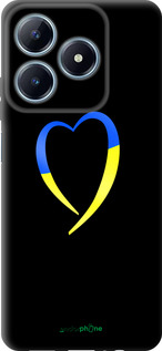 TPU чехол Жёлто-голубое сердце для Realme C63 4G - 885b-3745 изображение 