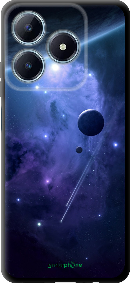 TPU чехол Планеты в синем космосе для Realme C63 4G - 171b-3745 изображение 