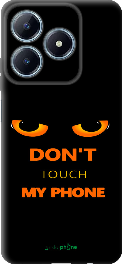 TPU чехол Don't touch the phone для Realme C63 4G - 4261b-3745 изображение 