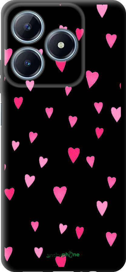 TPU чехол Сердечки 2 для Realme C63 4G - 4763b-3745 изображение 