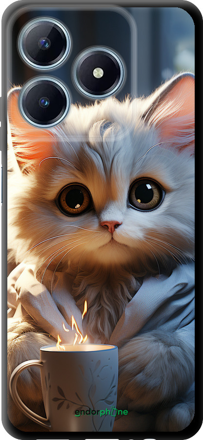 TPU чехол White cat для Realme C63 4G - 5646b-3745 изображение 