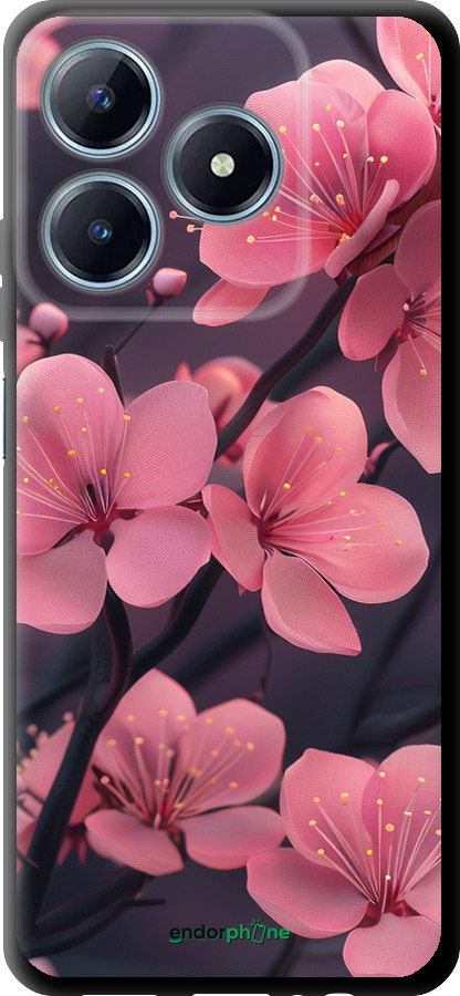 TPU чехол Пурпурная сакура для Realme C63 4G - 6075b-3745 изображение 
