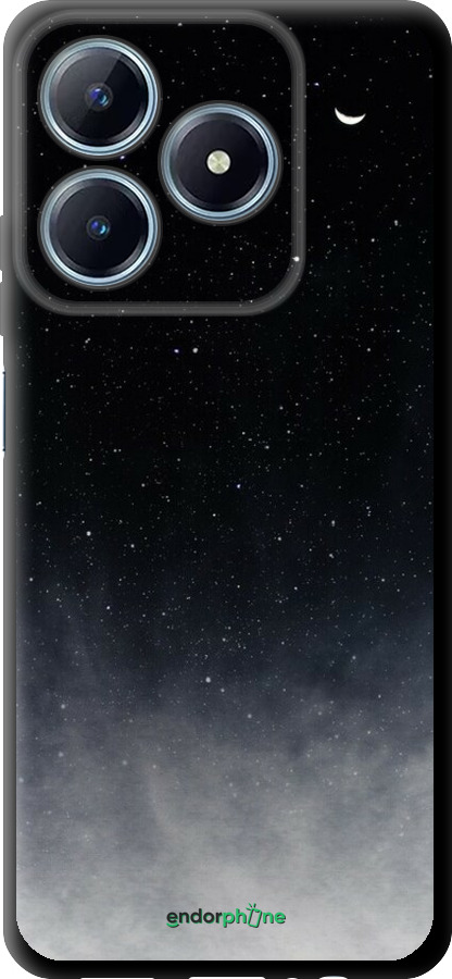 TPU чехол Сині хмари, Синій місяць для Realme C63 4G - 6396b-3745 изображение 