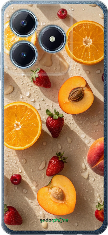Силиконовый чехол Фрукты 3 для Realme C63 4G - 6703u-3745 изображение 
