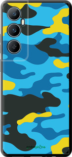 TPU чехол Жовто-блакитний камуфляж для Realme C65 4G - 1084b-3719 изображение 