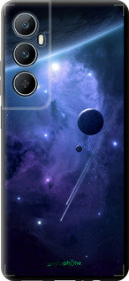 TPU чехол Планеты в синем космосе для Realme C65 4G - 171b-3719 изображение 