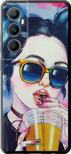 TPU чехол Арт-девушка в очках для Realme C65 4G - 3994b-3719 изображение 