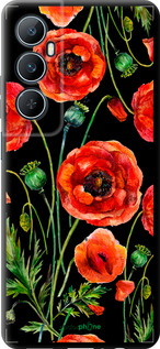 TPU чехол Нарисованные маки для Realme C65 4G - 4278b-3719 изображение 