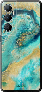 TPU чехол Green marble для Realme C65 4G - 4365b-3719 изображение 