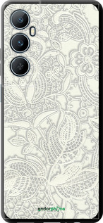 TPU чехол Біле мереживо для Realme C65 4G - 4383b-3719 изображение 
