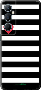 TPU чехол Черно-белые полосы для Realme C65 4G - 4461b-3719 изображение 