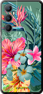 TPU чехол Тропические цветы v1 для Realme C65 4G - 4667b-3719 изображение 