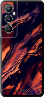 TPU чехол Чорно-помаранчева абстракція для Realme C65 4G - 5340b-3719 изображение 