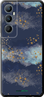 TPU чехол Ночь золотые звезды для Realme C65 4G - 5421b-3719 изображение 