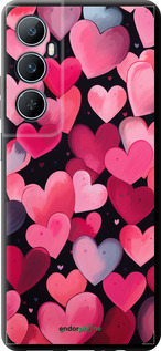 TPU чехол Сердечки 4 для Realme C65 4G - 5662b-3719 изображение 
