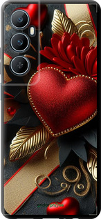 TPU чехол Сердечки v2 для Realme C65 4G - 5832b-3719 изображение 