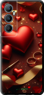 TPU чехол Сердечки v3 для Realme C65 4G - 5833b-3719 изображение 