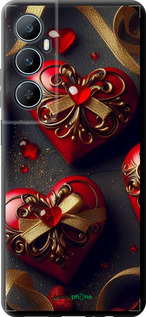 TPU чехол Сердечки v4 для Realme C65 4G - 5834b-3719 изображение 