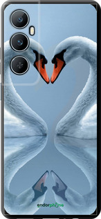 TPU чехол Лебеди для Realme C65 4G - 6007b-3719 изображение 