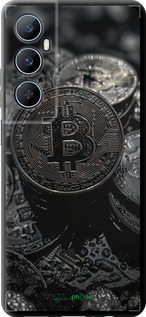 TPU чехол Black Bitcoin для Realme C65 4G - 6090b-3719 изображение 