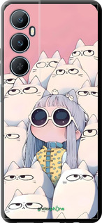 TPU чехол Малышка с котами для Realme C65 4G - 6295b-3719 изображение 
