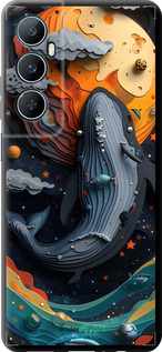 TPU чехол Кит в космосе для Realme C65 4G - 6328b-3719 изображение 