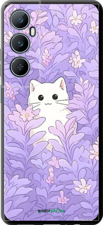 TPU чехол Котик в цветах для Realme C65 4G - 6390b-3719 изображение 