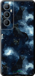 TPU чехол Изображение Кошек с тёмной акварелью для Realme C65 4G - 6521b-3719 изображение 