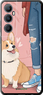 TPU чехол Корги 3 для Realme C65 4G - 6707b-3719 изображение 