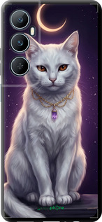 TPU чехол Mystic White Cat Gothic Dark Purple Gold для Realme C65 4G - 6805b-3719 изображение 