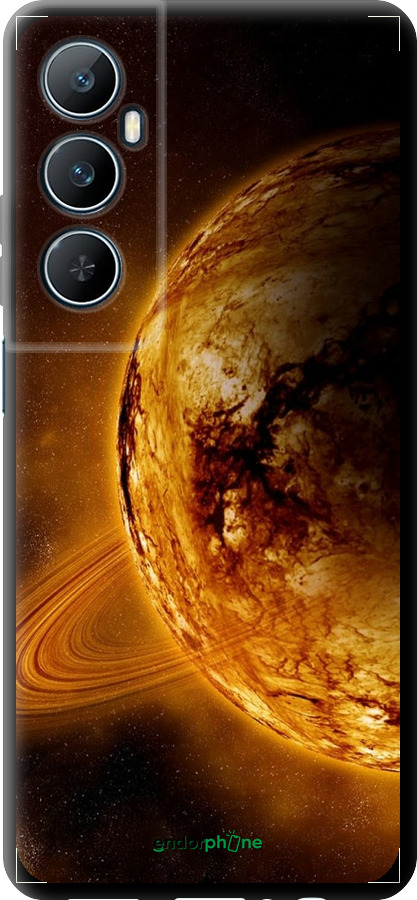 TPU чехол Жёлтый Сатурн для Realme C65 4G - 170b-3719 изображение 