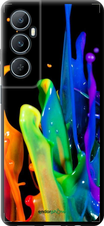 TPU чехол Бризки фарби для Realme C65 4G - 3957b-3719 изображение 