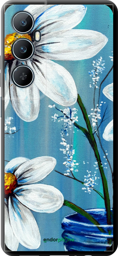 TPU чехол Красивые арт-ромашки для Realme C65 4G - 4031b-3719 изображение 