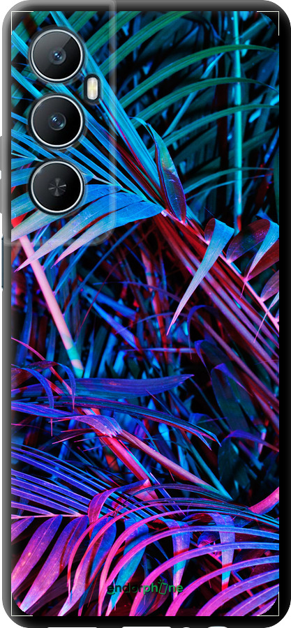 TPU чехол Папоротник под ультрафиолетом для Realme C65 4G - 4069b-3719 изображение 