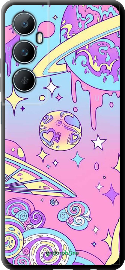 TPU чехол Рожева галактика для Realme C65 4G - 4146b-3719 изображение 