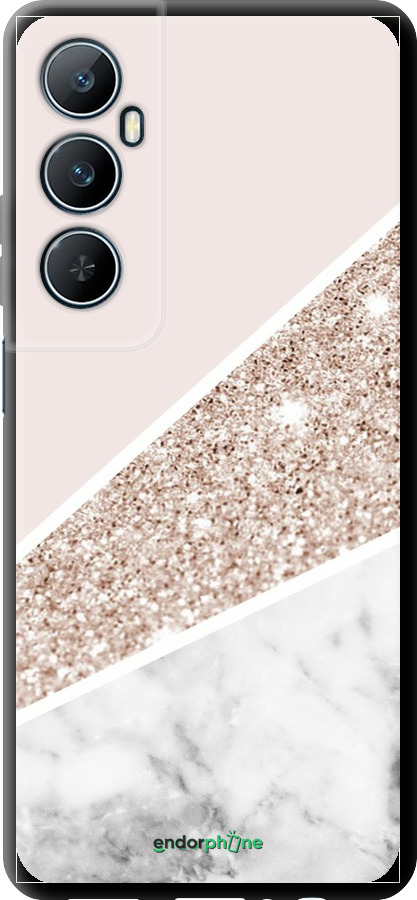 TPU чехол Пастельний мармур для Realme C65 4G - 4342b-3719 изображение 