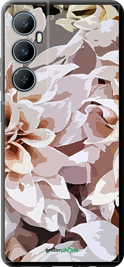 TPU чехол пионы акварелью для Realme C65 4G - 4376b-3719 изображение 