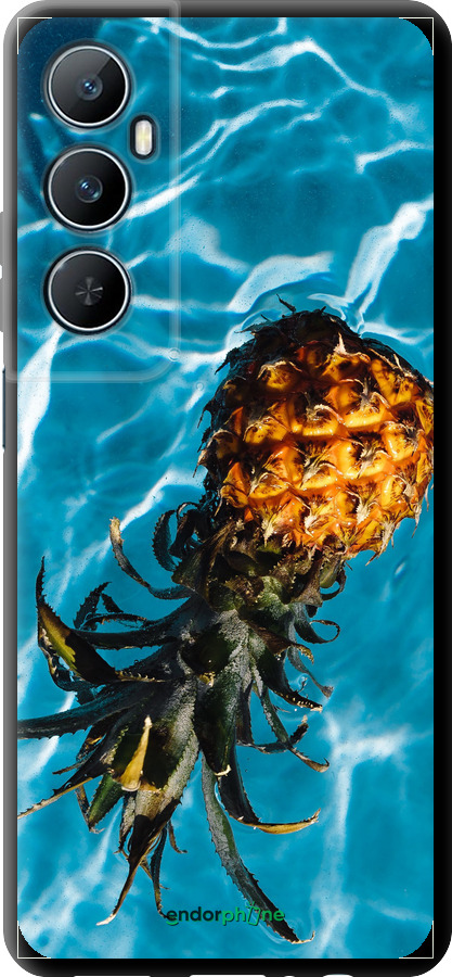 TPU чехол Ананас на воді для Realme C65 4G - 4384b-3719 изображение 