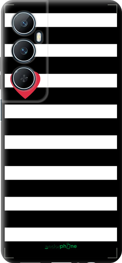 TPU чехол Черно-белые полосы для Realme C65 4G - 4461b-3719 изображение 