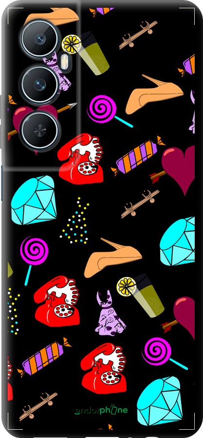 TPU чехол stickers для Realme C65 4G - 4757b-3719 изображение 