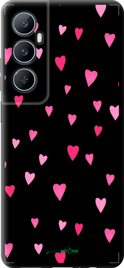 TPU чехол Сердечки 2 для Realme C65 4G - 4763b-3719 изображение 