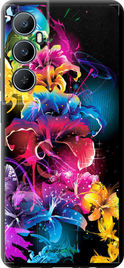 TPU чехол Абстрактні квіти для Realme C65 4G - 511b-3719 изображение 