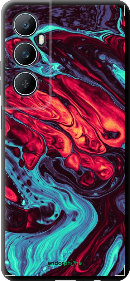 TPU чехол Синяя красная абстакция для Realme C65 4G - 5339b-3719 изображение 