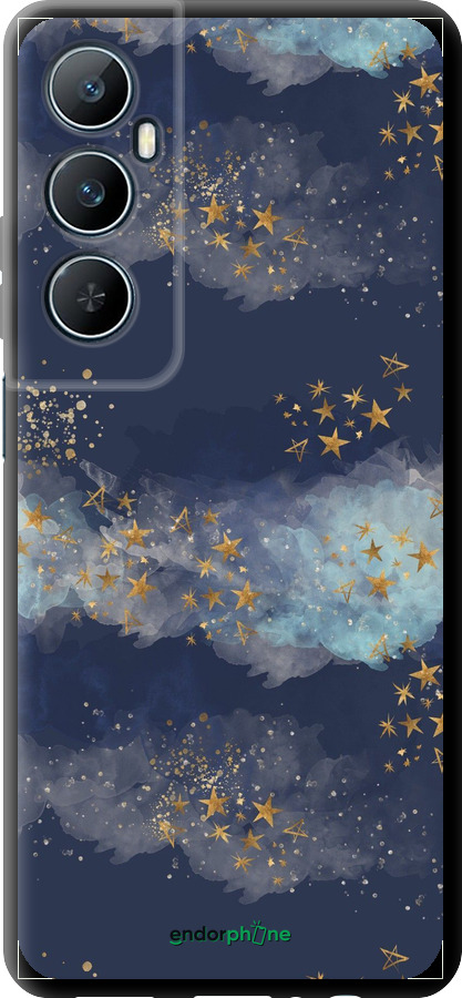 TPU чехол Ночь золотые звезды для Realme C65 4G - 5421b-3719 изображение 