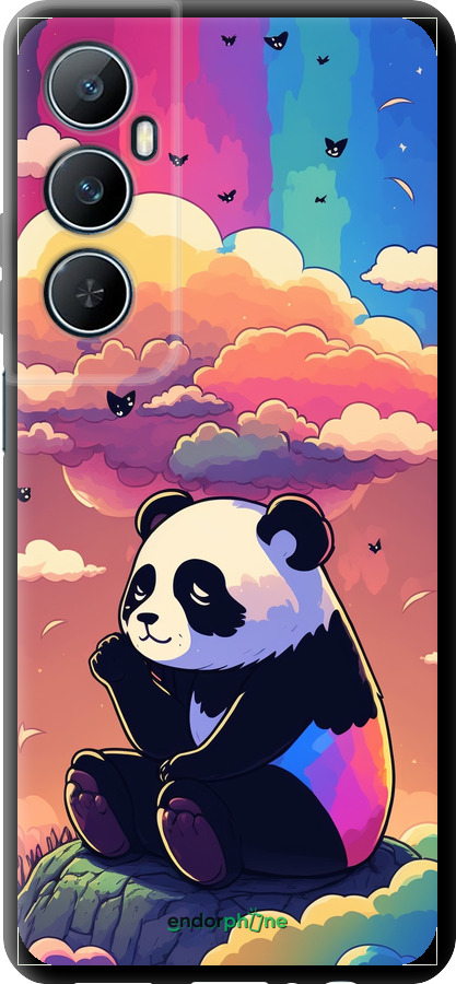 TPU чехол Панда в облаках для Realme C65 4G - 5585b-3719 изображение 